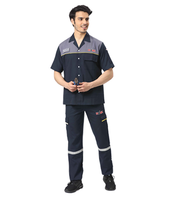 Navy & grey colourblocked Werkwear Set 